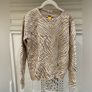 Mother The Hugger Tiger Stripe Crewneck Sweatshirt